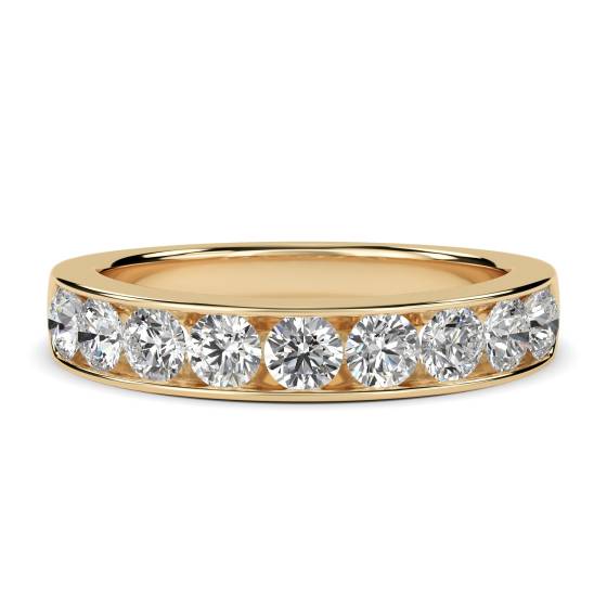 Round Diamond Half Eternity Ring