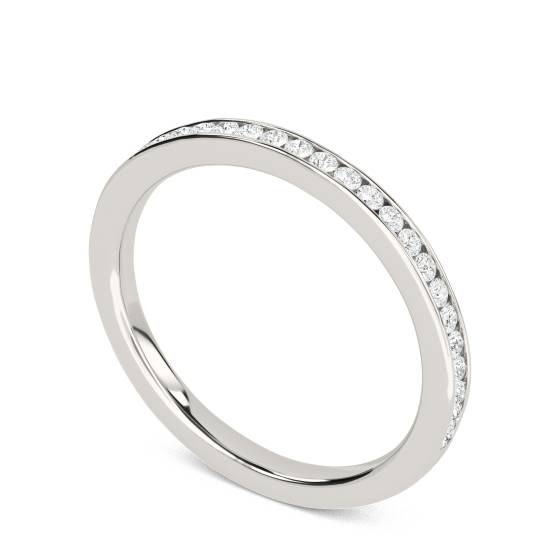 Round Diamond Half Eternity Ring