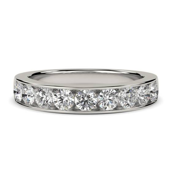 Round Diamond Half Eternity Ring