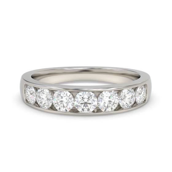 Round Diamond Half Eternity Ring