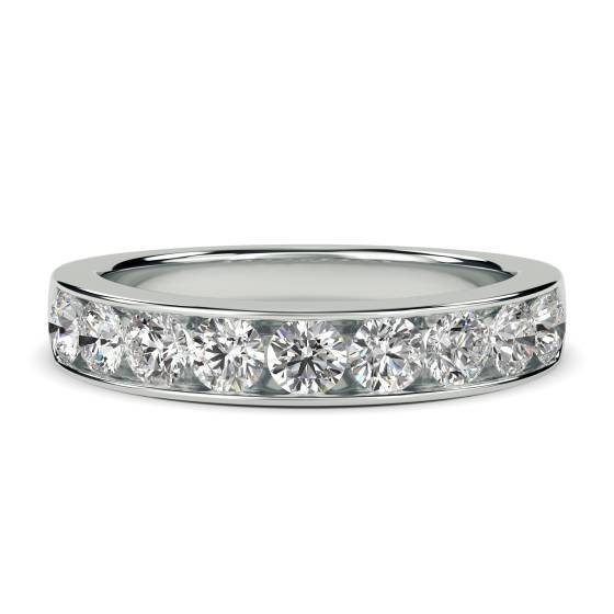 Round Diamond Half Eternity Ring