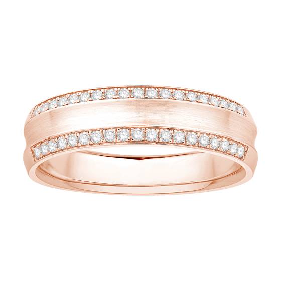 Mens Diamond Set Wedding Band