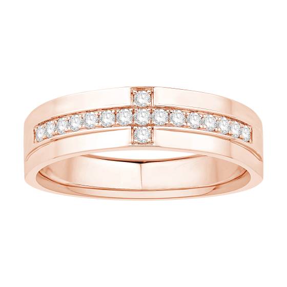 Mens Diamond Set Wedding Band