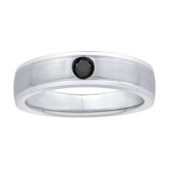 0.20ct Black Diamond Mens Wedding Band