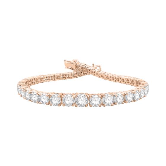 10ct Center Graduated Round Diamond Designer Bracelet