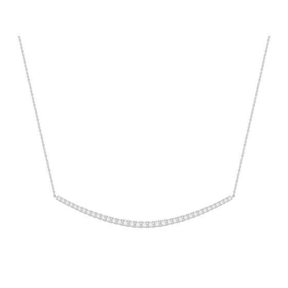 1.5ct Round Diamond Four Claw Chain Necklace - U Shape