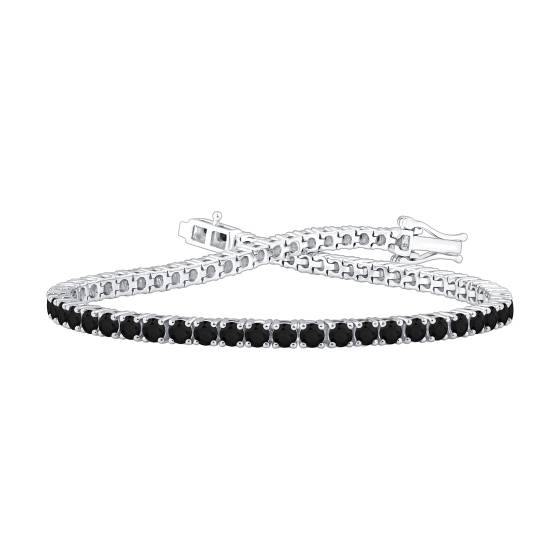 4.00ct Mens Black Diamond Bracelet