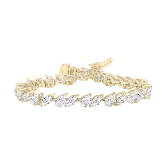 Marquise and Pear Diamond Bracelet