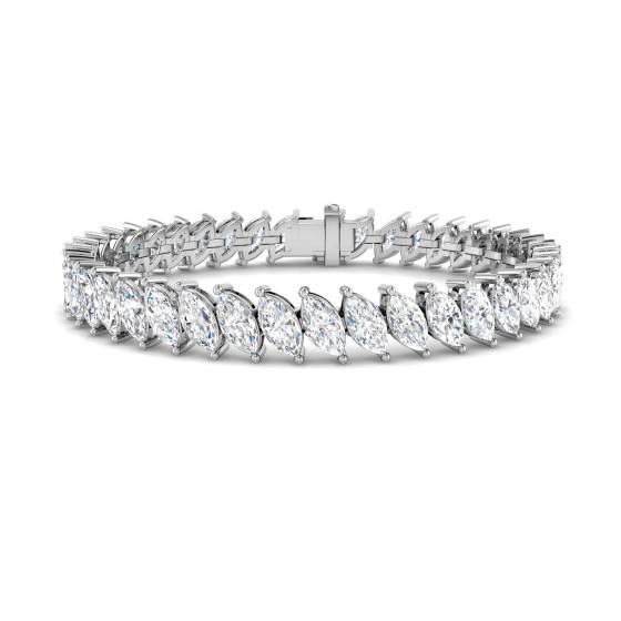 12.09ct VS/Other Marquise Cut Labgrown Diamond Tennis Bracelets
