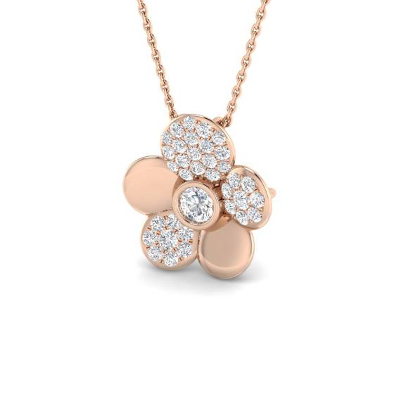 0.71ct SI2/G Round Cut Natural Diamond Shape Pendants