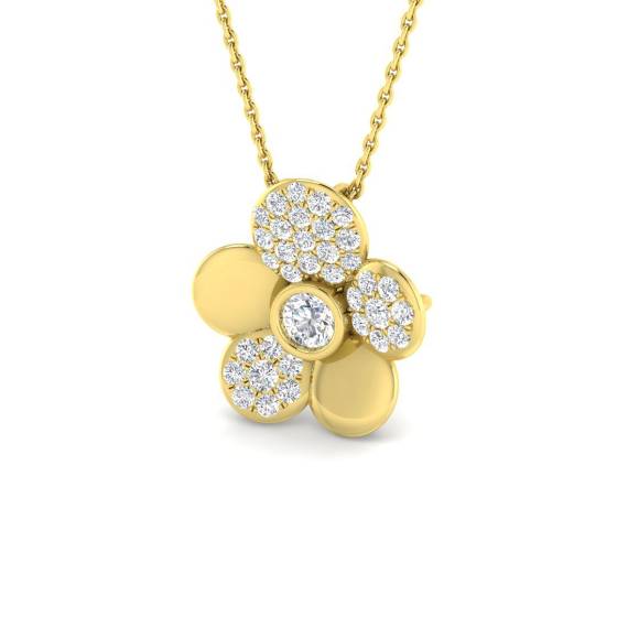 0.71ct SI2/G Round Cut Natural Diamond Shape Pendants