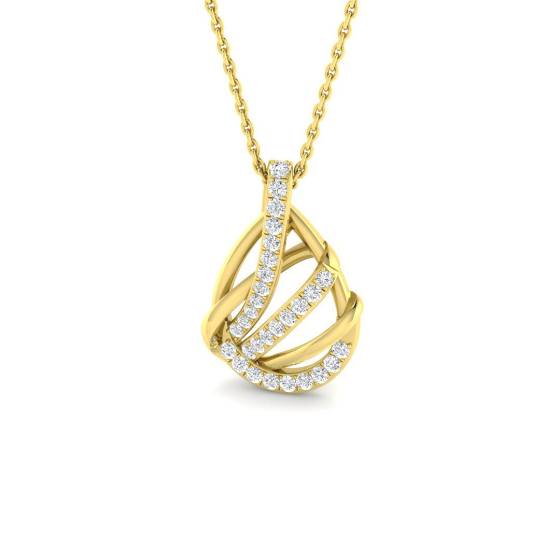 0.24ct SI1/G Round Cut Natural Diamond Fancy Pendants