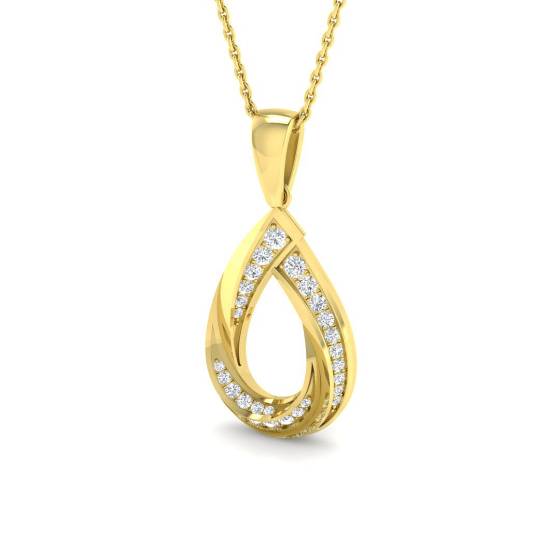 0.22ct SI1/G Round Cut Natural Diamond Fancy Pendants