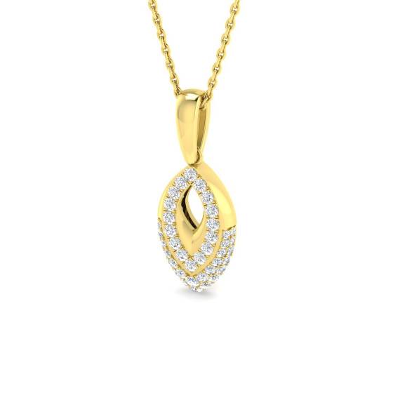 0.33ct SI1/G Round Cut Natural Diamond Fancy Pendants
