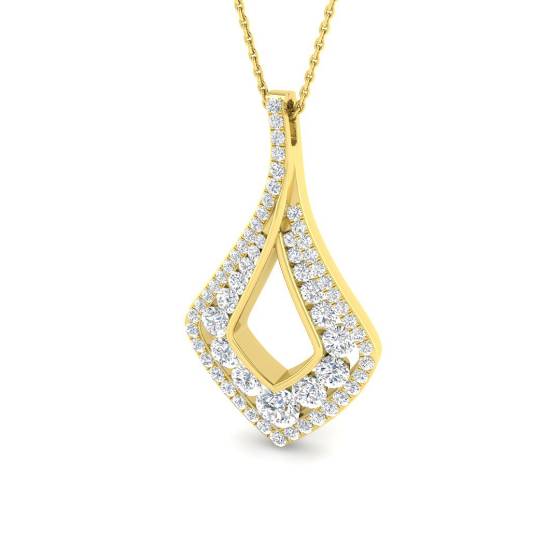 1.96ct VS/Other Round Cut Labgrown Diamond Fancy Pendants