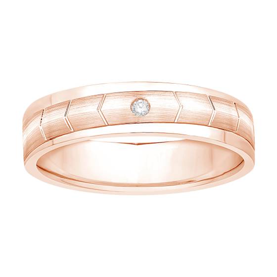 Mens Diamond Set Wedding Band