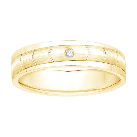 Mens Diamond Set Wedding Band