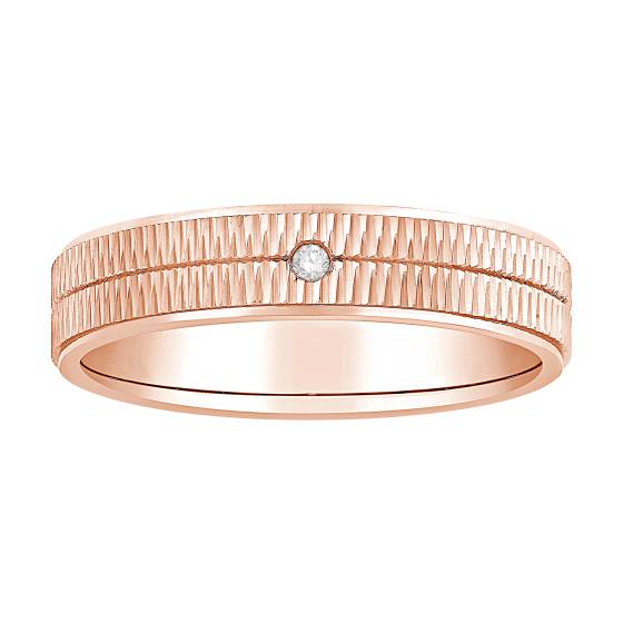 Mens Diamond Set Wedding Band