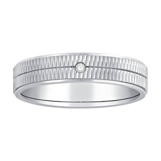 Mens Diamond Set Wedding Band