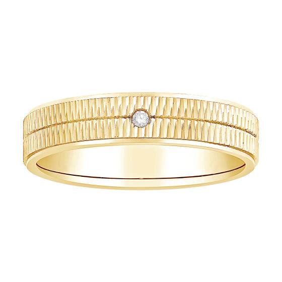 Mens Diamond Set Wedding Band