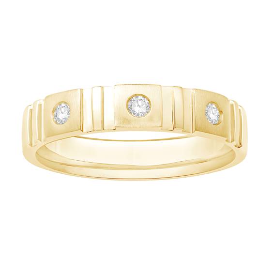 Mens Diamond Set Wedding Band