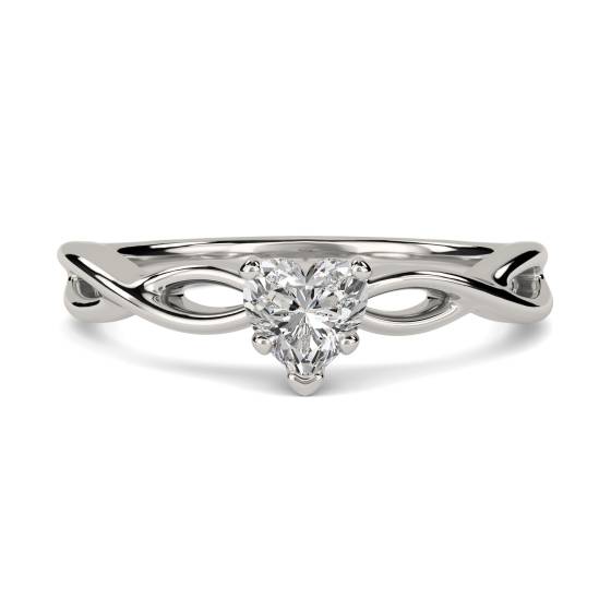 Infinity Love Swirl Heart Diamond Engagement Ring