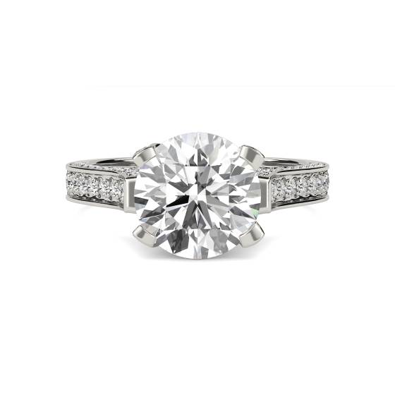 Modern Round Diamond Vintage Ring