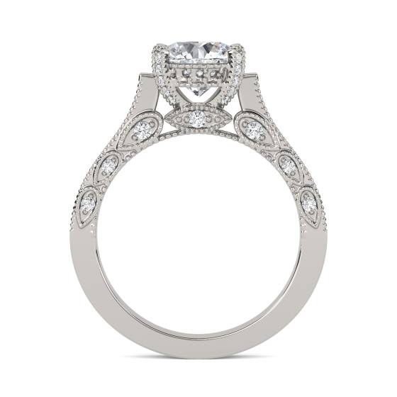 Unique Round Diamond Vintage Ring