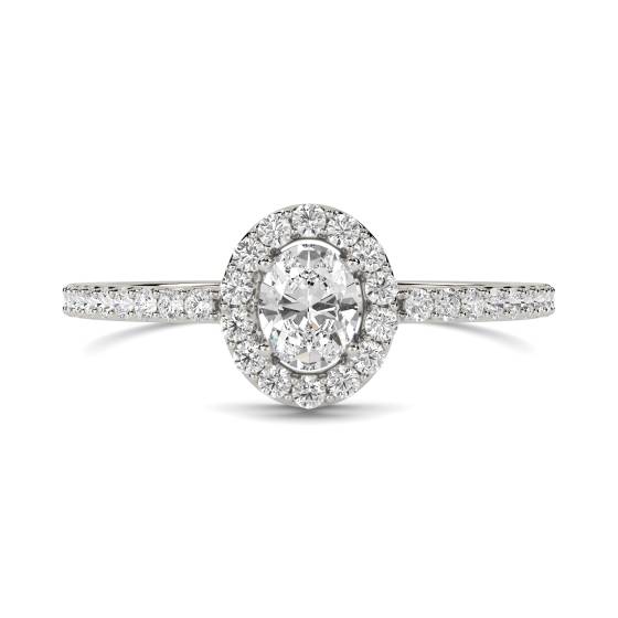 Oval Shoulder Set Ring With Matching Band