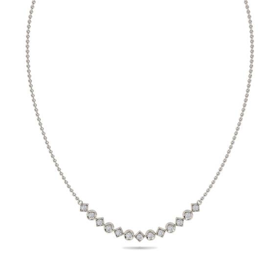 0.45ct Elegant Round Diamond Drop Necklace