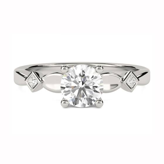 Round and Princess Diamond Designer Ring