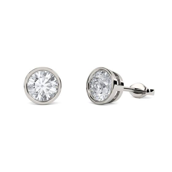 Modern Round Diamond Designer Earrings