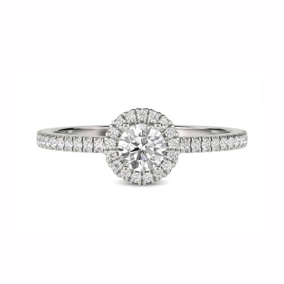 Petite Round Diamond Halo Ring
