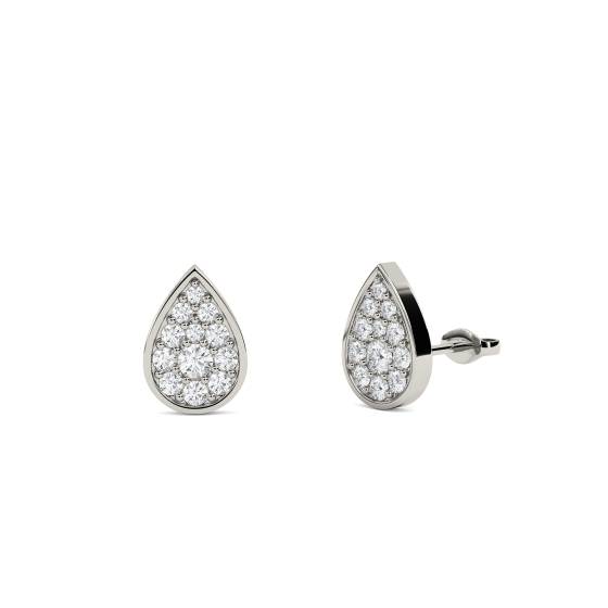 0.20ct Classic Round Diamond Cluster Earrings