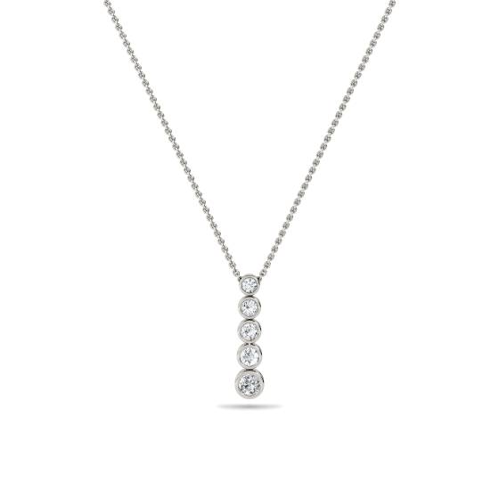 Classic Round Diamond Journey Pendant