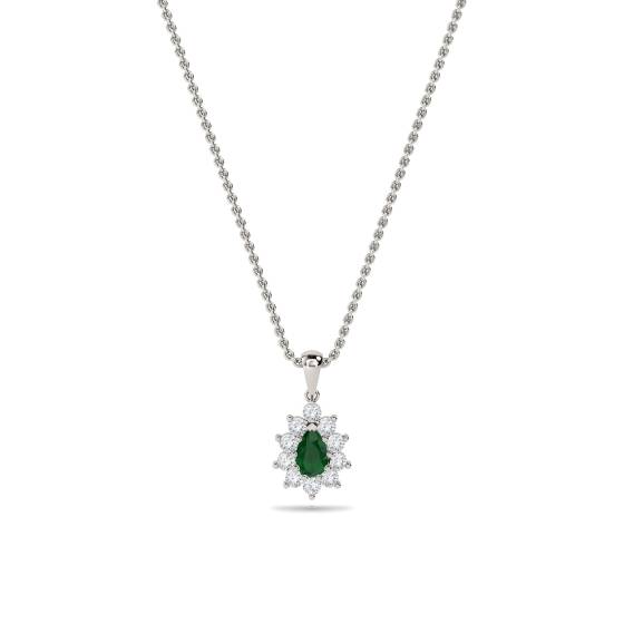 Emerald and Diamond Pendant