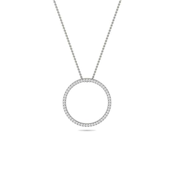 0.50ct Pave Set Round Diamond Designer Pendant