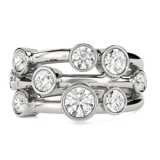 1.50ct Round Diamond Bezel Set Dress Ring