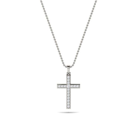 0.50ct Classic Round Diamond Cross Pendant
