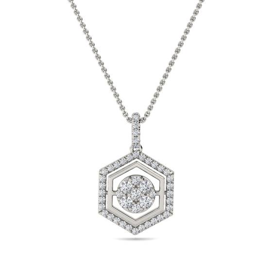 Movable Round Diamond Designer Pendant