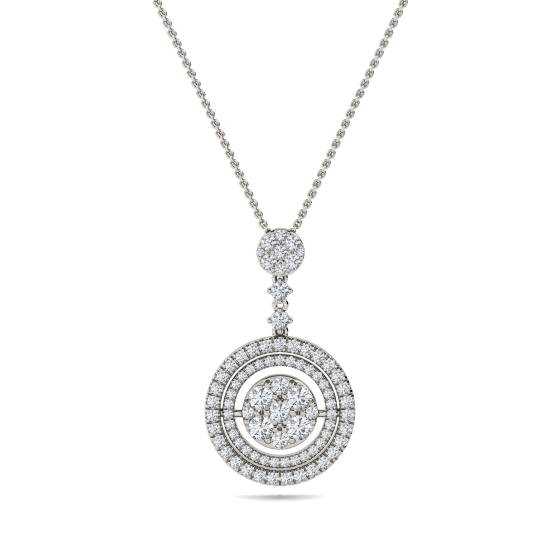 Movable Round Diamond Designer Pendant
