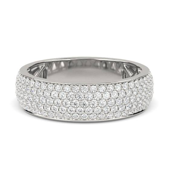 1.00ct Elegant Round Diamond Multi Row Dress Ring