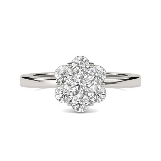 0.40ct Elegant Round Diamond Cluster Ring