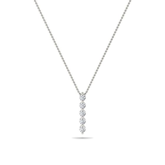 Round Diamond 5 Stone Pendant