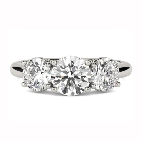 Traditional Round Diamond Trilogy Ring