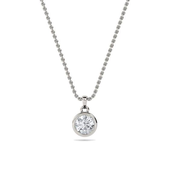 Classic Round Diamond Solitaire Pendant