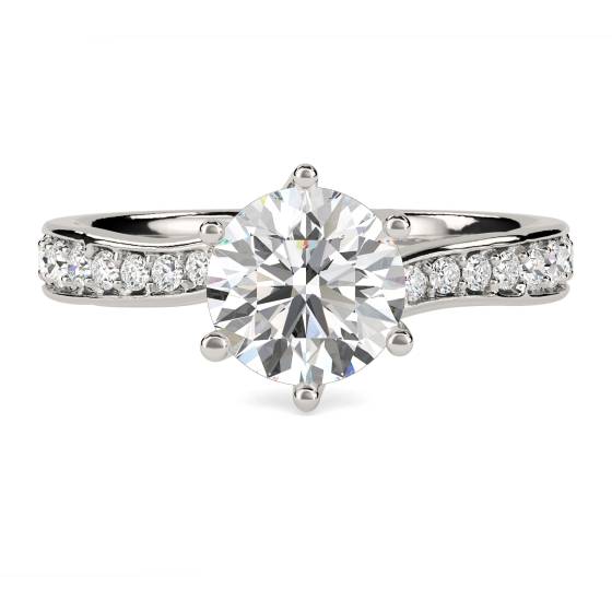 Shoulder Set Diamond Engagement Ring