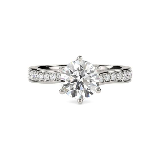Shoulder Set Diamond Engagement Ring