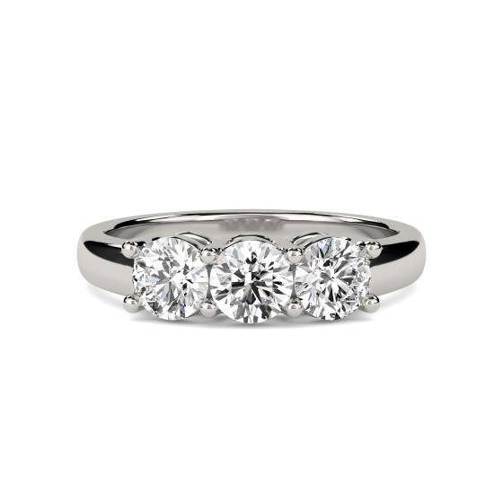 Traditional Round Diamond Trilogy Ring