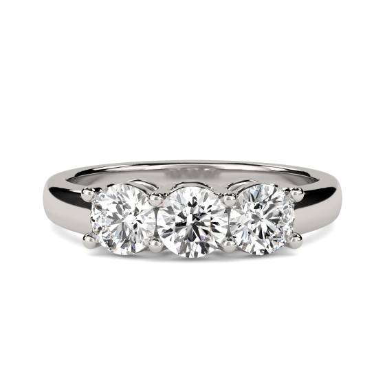 Traditional Round Diamond Trilogy Ring